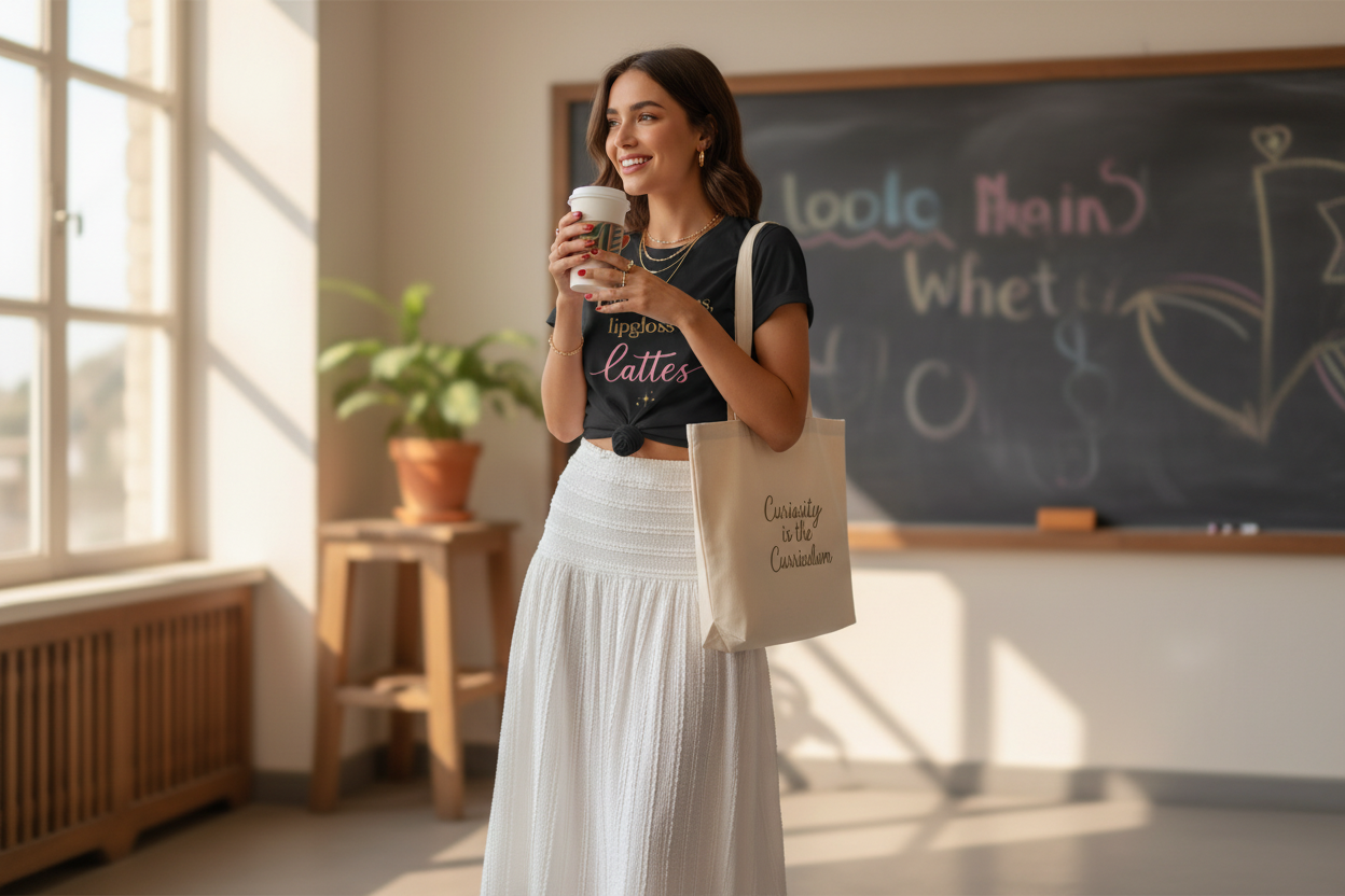 Chalk&Charm White Skirt & Graphic Tee Hero Banner